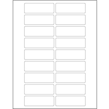 3 x 1" White Rectangle Laser Labels
