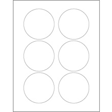 3" White Circle Laser Labels