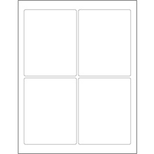 3 3/4 x 4 3/4" White Rectangle Laser Labels