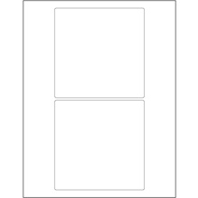 5 x 5" White Rectangle Laser Labels