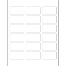 2 3/8 x 1 1/4" White Rectangle Laser Labels