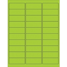 2 5/8 x 1" Fluorescent Green Removable Rectangle Laser Labels
