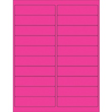 4 x 1" Fluorescent Pink Rectangle Laser Labels