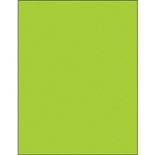 8 1/2 x 11" Fluorescent Green Removable Rectangle Laser Labels