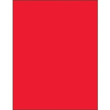 8 1/2 x 11" Fluorescent Red Removable Rectangle Laser Labels