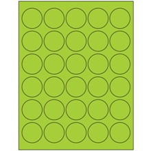 1 1/2" Fluorescent Green Circle Laser Labels