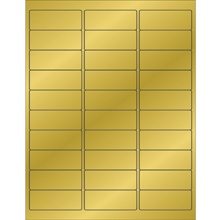 2 5/8 x 1" Gold Foil Rectangle Laser Labels