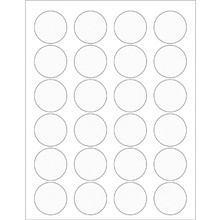 1 5/8" Clear Circle Laser Labels