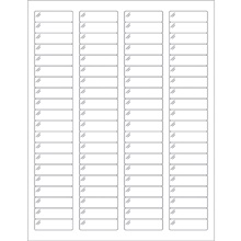 1 3/4 x 1/2" Pure Clear Rectangle Laser Labels