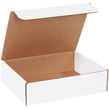 11 1/8 x 8 3/4 x 3" White Literature Mailers