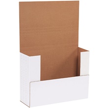 12 1/8 x 9 1/8 x 4" White Easy-Fold Mailers