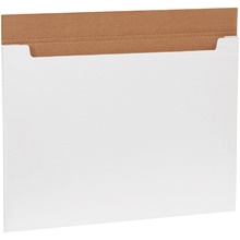 30 x 22 1/2 x 1/4" White Jumbo Fold-Over Mailers