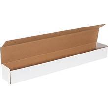 36 1/4 x 4 7/8 x 4" White Corrugated Mailers