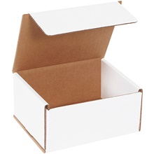 6 x 5 x 3" White Corrugated Mailers