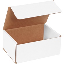 7 x 5 x 3" White Corrugated Mailers