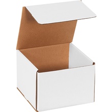 7 x 7 x 5" White Corrugated Mailers