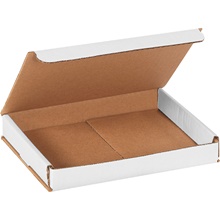 8 x 6 x 1" White Corrugated Mailers