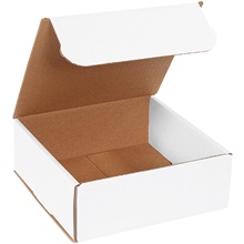 8 x 8 x 3" White Corrugated Mailers