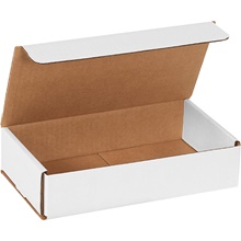 9 x 5 x 2" White Corrugated Mailers