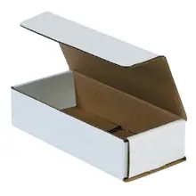 7 1/2 x 3 1/4 x 1 3/4" White Corrugated Mailers