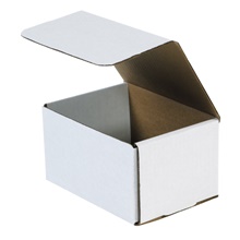 6 1/2 x 4 7/8 x 3 3/4" White Corrugated Mailers