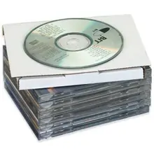 5 5/8 x 5 x 7/16" White CD Mailers