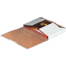 7 5/8 x 5 7/16 x 11/16" White DVD Mailers