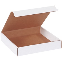 7 3/8 x 7 3/8 x 1 3/8" White Literature Mailers