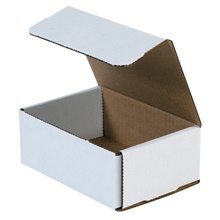 6 1/2 x 4 1/2 x 2 1/2" White Corrugated Mailers