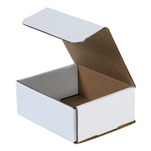 6 3/16 x 5 3/8 x 2 1/2" White Corrugated Mailers