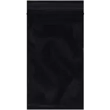 3 x 5" - 2 Mil Black Reclosable Poly Bags