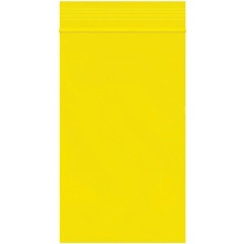 3 x 5" - 2 Mil Yellow Reclosable Poly Bags