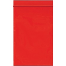 4 x 6" - 2 Mil Red Reclosable Poly Bags