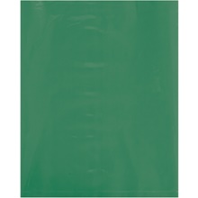 12 x 15" - 2 Mil Green Flat Poly Bags