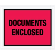 4 1/2 x 5 1/2" Red "Documents Enclosed" Envelopes