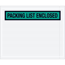 4 1/2 x 5 1/2" Green "Packing List Enclosed" Envelopes