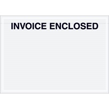 7 x 5" Clear Face "Invoice Enclosed" Envelopes