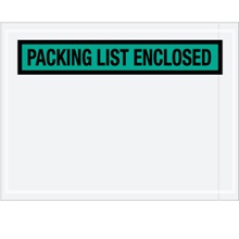 4 1/2 x 6" Green "Packing List Enclosed" Envelopes