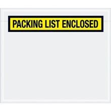 7 x 6" Yellow "Packing List Enclosed" Envelopes