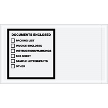 5 1/2 x 10" "Documents Enclosed" Transportation Envelopes