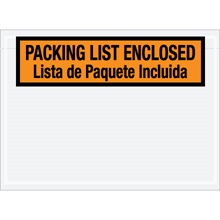 7 1/2 x 5 1/2" Bilingual Packing List Envelopes English/Spanish