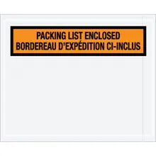 4 1/2 x 5 1/2" Bilingual Packing List Envelopes English/French