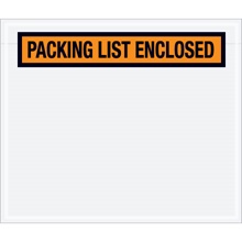 6 1/2 x 5" Orange "Packing List Enclosed" Envelopes