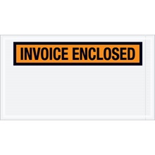 5 1/2 x 10" Orange "Invoice Enclosed" Envelopes