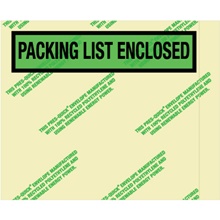 4 1/2 x 5 1/2" Environmental "Packing List Enclosed" Envelopes