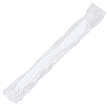 Individually Wrapped White Plastic Knives