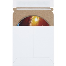 5 1/8 x 5 1/8" White Self-Seal Stayflats Plus® Mailers