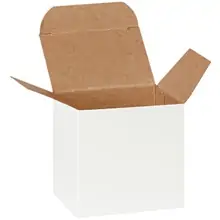 3 x 2 x 3" White Reverse Tuck Folding Cartons
