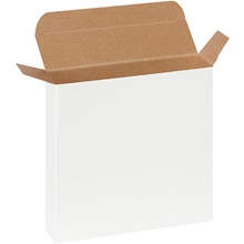 6 x 1 1/2 x 6" White Reverse Tuck Folding Cartons