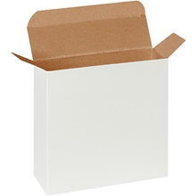7 1/4 x 2 x 7 1/4" White Reverse Tuck Folding Cartons